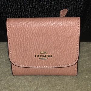 Pink Small Wallet In Crossgrain Leather - NWOT